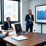 A diverse group of professional individuals, including technical investors and startup founders, in a modern, well-lit office boardroom. They are fully clothed in modest business professional attire, actively engaged in a technical discussion, reviewing complex architectural diagrams and data visualizations displayed on large digital screens. Their expressions are focused and collaborative, demonstrating a deep dive into the project's technical foundation. perfect anatomy, correct proportions, natural pose, well-formed hands, proper finger count, natural body proportions, professional photography, high quality, safe for work, appropriate content, fully clothed, professional.