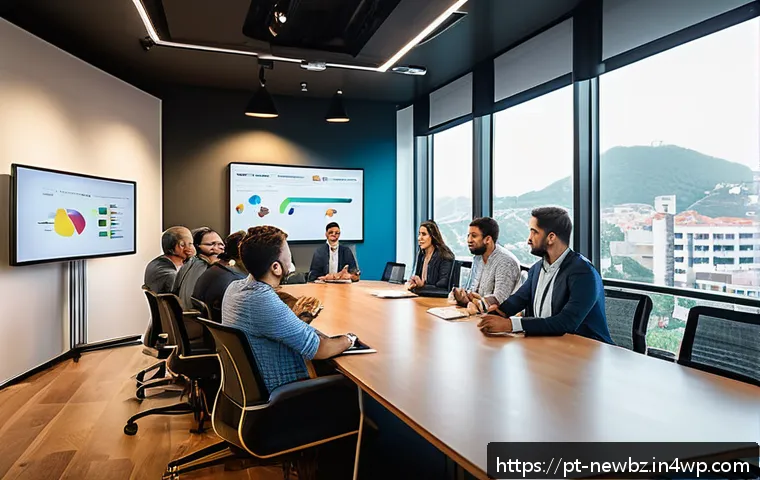 성공적인 스타트업 피칭을 위한 스토리텔링 기법 - A dynamic business pitch scene set in a modern São Paulo co-working space, featuring a confident Bra...